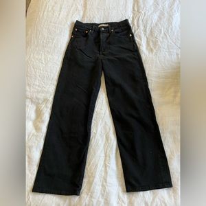 Levi Ribcage Straight Black Jeans
